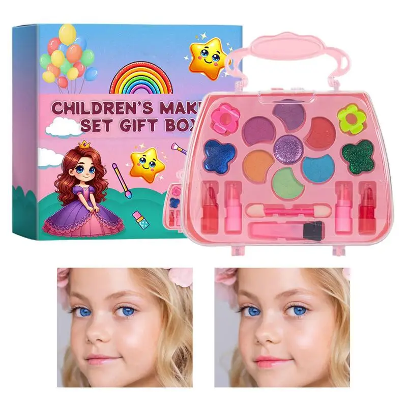 Make Up Set Girls Toys Kids Cosmetic Makeup Sets Portable Fancy Dress Up Play Cosmetic Beauty Set for Children Kids Girls