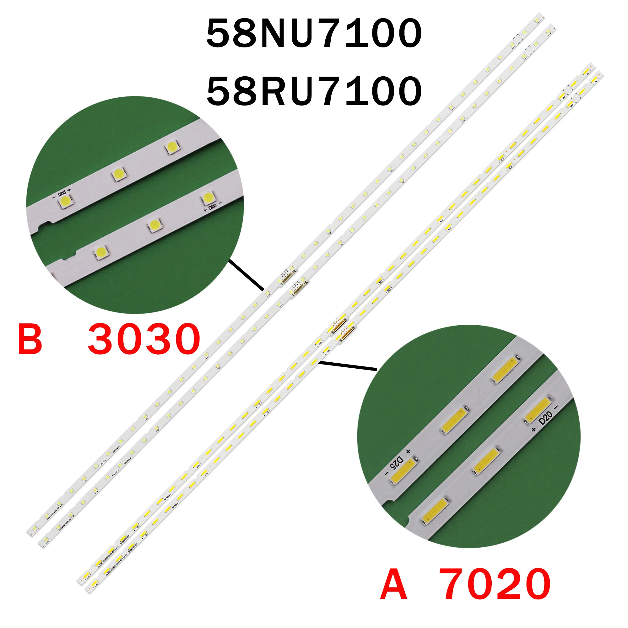 1/5/10 Stück LED-Streifenleiste für UN58NU7100 UE58RU7100 UA58NU7100 UE58NU7100 UN58NU6080 LM41-00632A UE58RU7170 JL.E580M2330-408BS