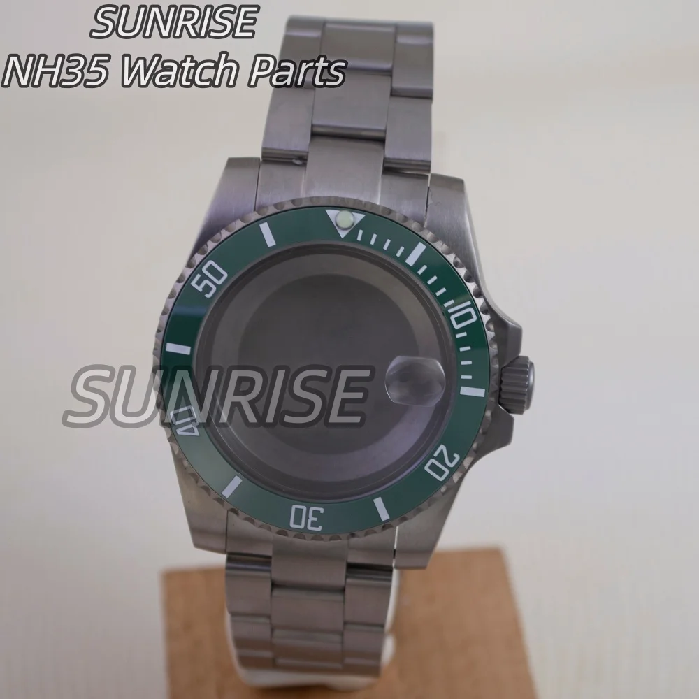 High Quality 40mm Titanium Watch Case Titanium Bracelet for NH34 NH35 NH36 ETA 2824 PT5000 Movement Sapphire Glass Crystal