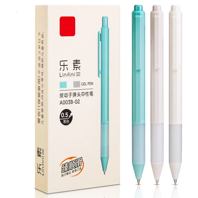 

3PCS lesu neutral pen students use 0.5mm bullet head signature pen writing tools school office supplies papeleria y oficina