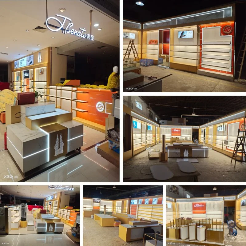 Custom. High-End Unisex Shoes Chain Whole Store Output Shelf Signboard Display Cabinet Light Box Luminous Soft Decoration