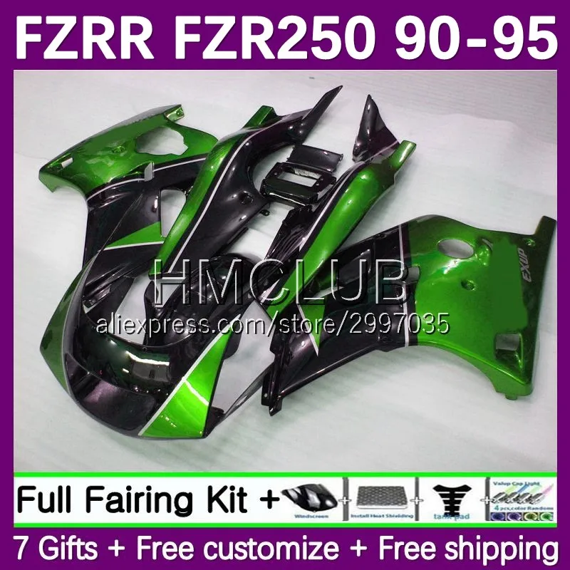 Fairing For YAMAHA FZR250R FZRR FZR 250 250R 152No.86 FZR250 90 91 92 93 94 95 FZRR250 1990 1991 992 1993 1994 1995 Green black