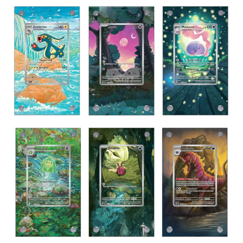 

Pokemon Eelektross Munna Duosion Extended Art Display Case Collection Card Extended Painting Psa Anime Display Rack Excluding