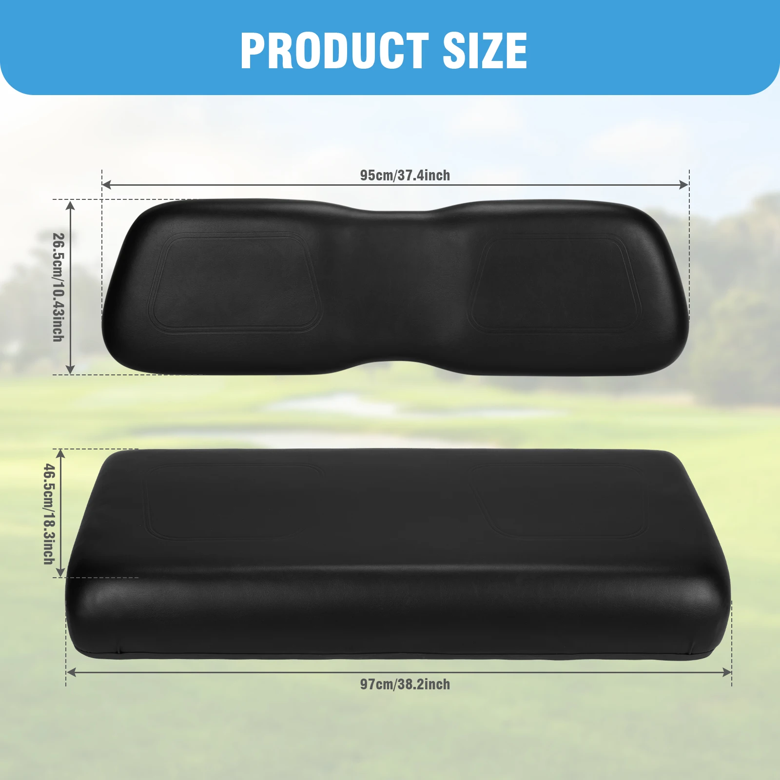 

Комплект подушек для сиденья (нижняя и верхняя) 102076601 102076602, сменные подушки для переднего сиденья гольф-кара, для моделей Club Car DS 2000.5 и новее.