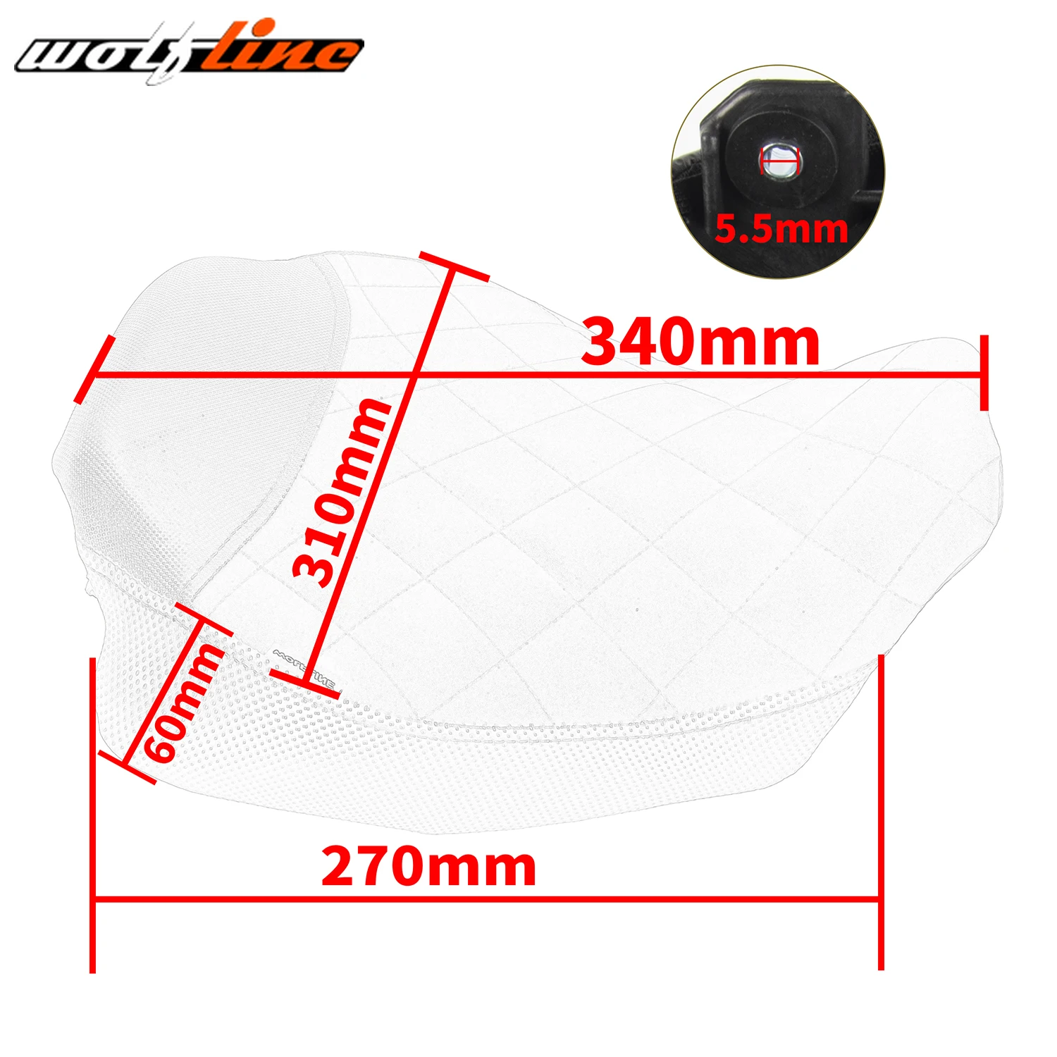 WOLFLINE Driver Zitkussen Passagier Pad Set voor Honda CB650R CBR650R 2019-2023 2020 2021 2022