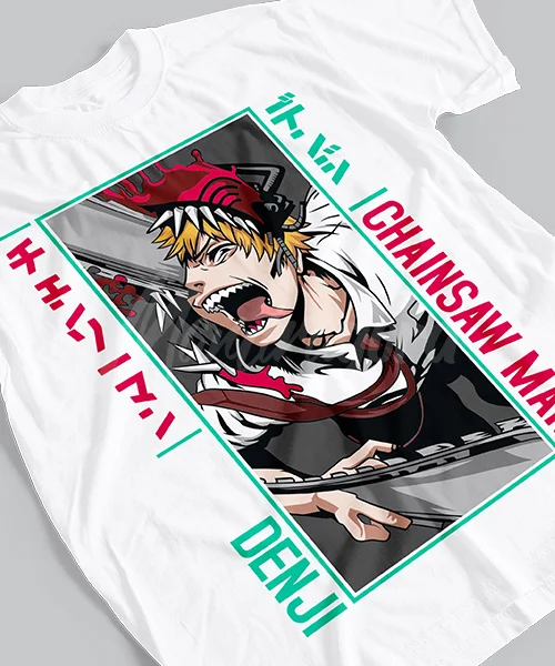 T-shirt for Anime Chainsaw Man: Denji empieza transformación