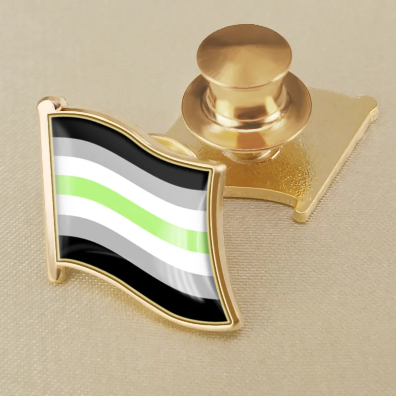 Agender Pride Flag Brooch Badges Lapel Pins