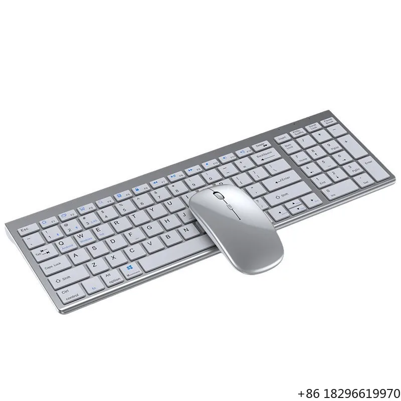 Rechargeable Wireless Keyboard Mouse Combo Office Gaming Fit iPad Laptop Desktop Computer