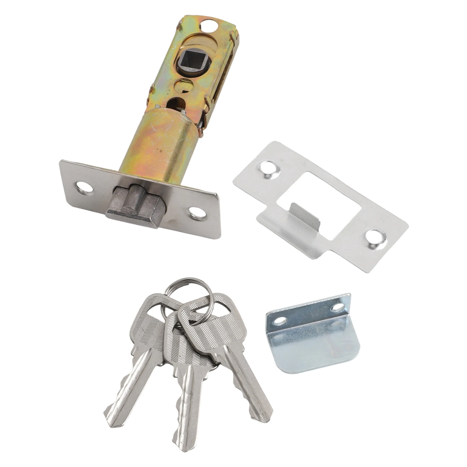 Door Set Knob Handle Lock Privacy Passage Round Home Sliver Bathroom Shower Entrance Stainless Steel Ball Useful