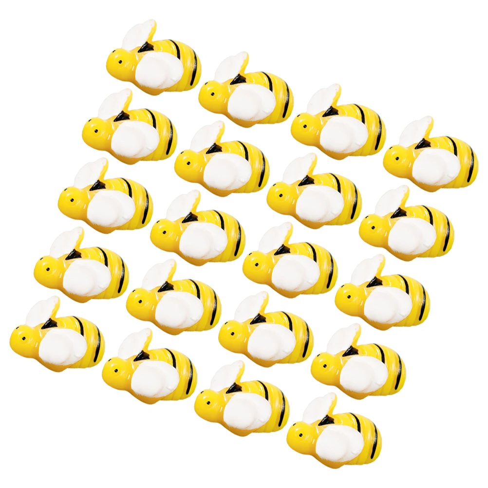 

20 Pcs Mini Landscape Bees Resin Figurines Dollhouse Terrarium Garden Accessories DIY Moss Landscaping Tiny Bee Statues Craft