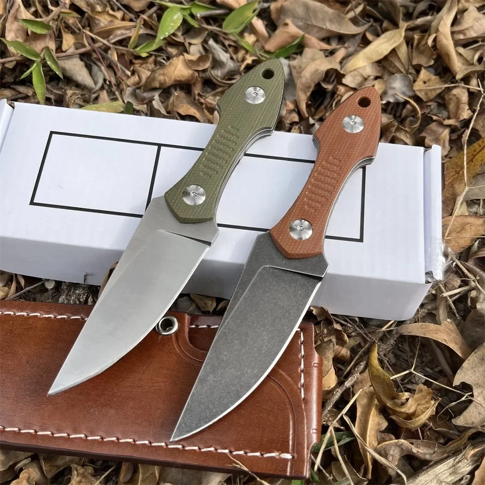 

New GiantMouse GMF3 Fixed Blade Bushcraft Knife 8Cr13Mov Steel Blade G10 Handle Outdoor Adventure Self Defense Cutting Tools