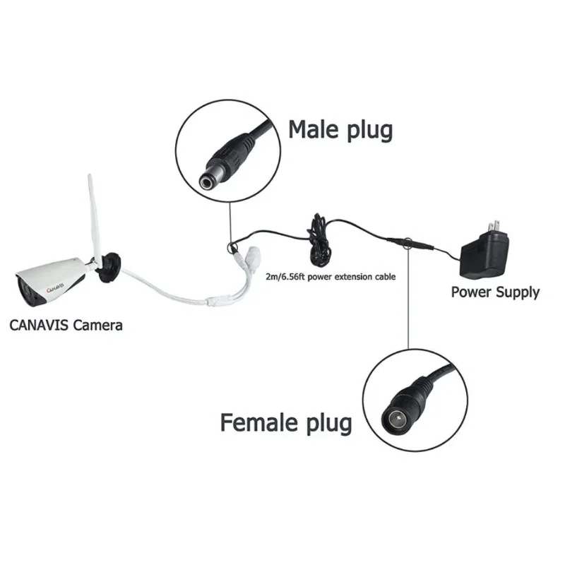 Câble d'extension CC femelle à mâle, 1m, 1.5m, 3m, 5m, 3.5mm x 1.35mm, prise pour pipeline 5V, adaptateur d'alimentation, rette, maison, CCTV, caméra, bande LED