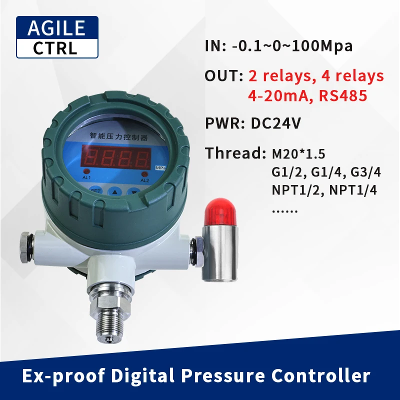 Explosion Proof Digital Pressure Controller Digital Pressure Gauge Digital Electronic Intelligent Display Pressure Controller