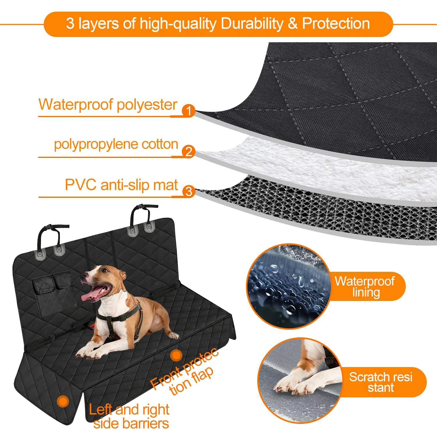 Waterproof Dog Car Seat Cover - đánh giá và giá Travel Accessories For Dogs