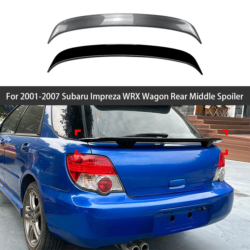

Для Subaru Impreza WRX Touring Wagon 2001-2007: Спойлер на крышку багажника (средний/задний), черный карбон, тюнинг-аксессуары для экстерьера автомобиля
