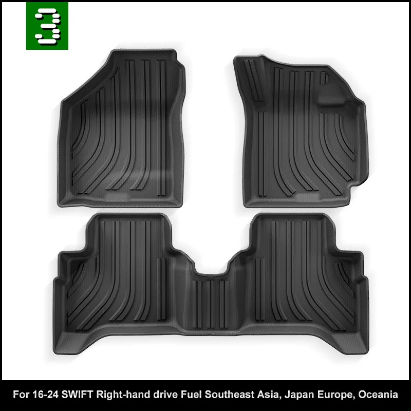 

For Suzuki SWIFT 2016-2024 Car Trunk Mat TPE Foot Mats All Weather Anti-Slip Rear Trunk Pad Cargo Liner Anti Dirty Pads