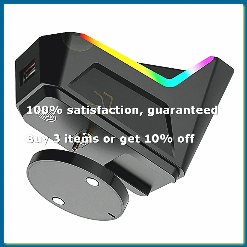 A56M-Wireless Mouse Magnetic Charging Base with Breathing Light Effect for or GPW4 Second Generation Black