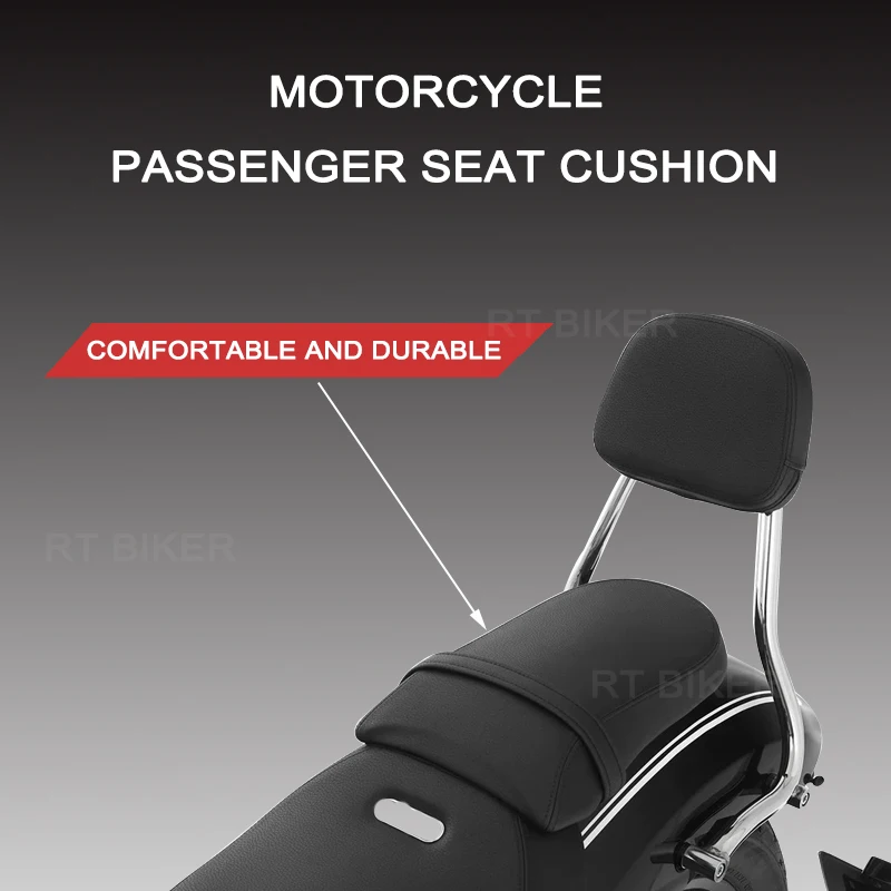 Motorcycle R18 Rear Passenger Cushion Pillion Seat Black Soft Artificial Leather Pad Cover Accessories For BMW R 18 2020-2021