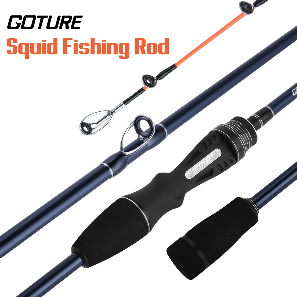 Goture 1.7m 1.83m Jigging Squid Fishing Rod UltraLight Casting Rod Carbon Fiber Sea Boat Fishing Rod M/ML Action Fishing Tackle