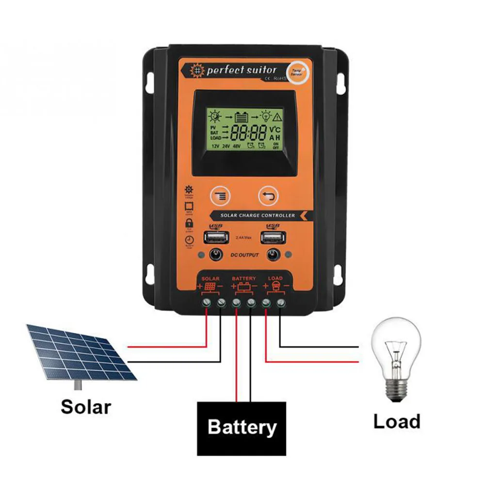 

30 A50A70A Solar Controller Charge And Discharge 30A50A70A LCD Display Liquid Crystal