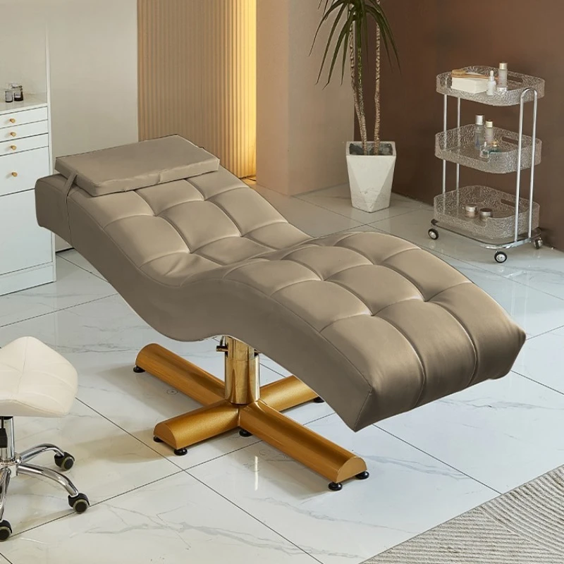 Massage Treatment Table Eyelash Facial Recliner Curve Cosmetic Bed Beauty Salon Lash Bed