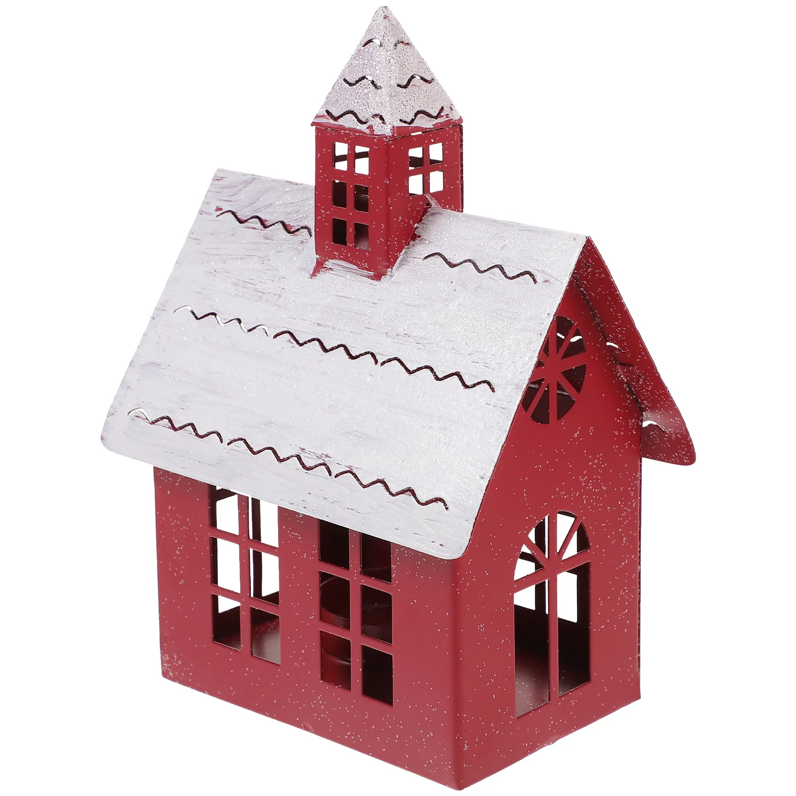 Christmas Iron Tabletop Igloo Ornaments Desktop Village Holder House Supplies Xmas Decoration Home