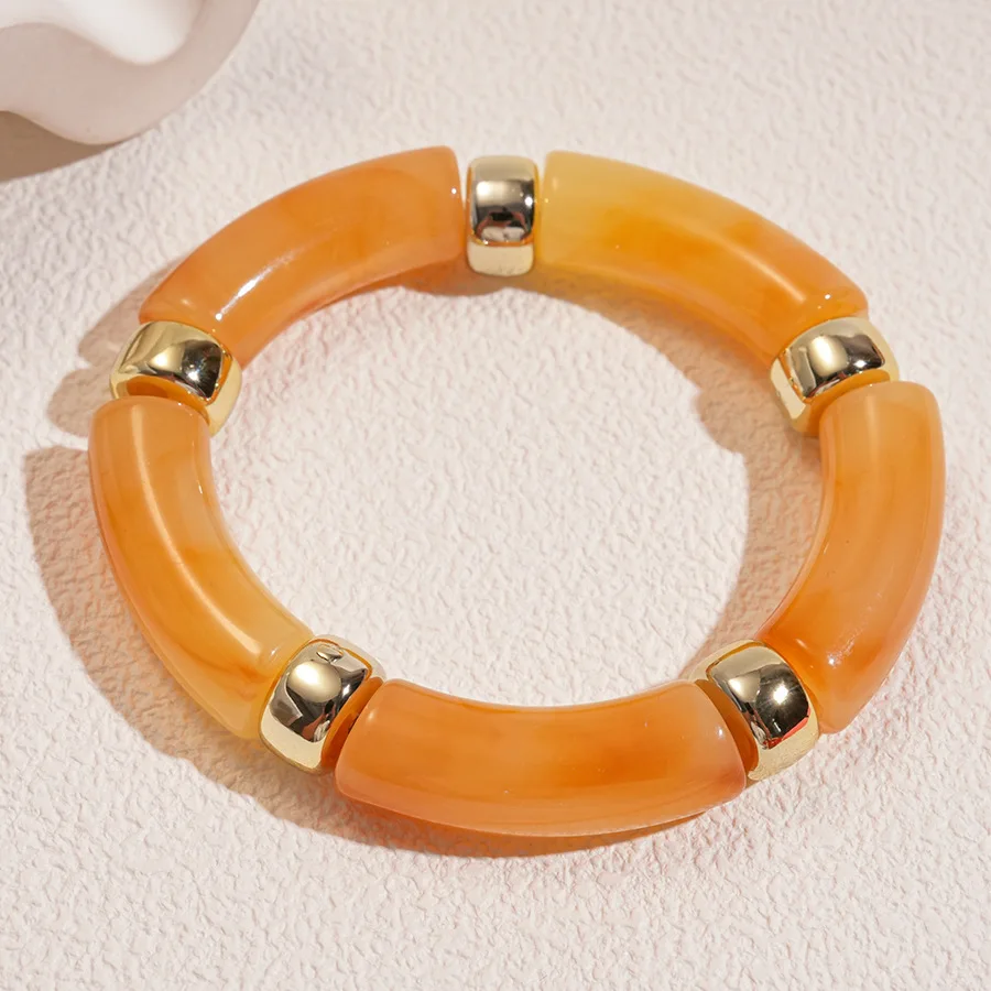 Multi-style Leopard Print Acrylic Stretchy Bracelets Set