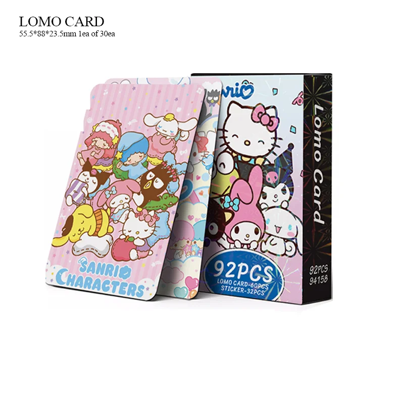 Подарочная коробка с героями мультфильмов аниме Sanrio Hello Kitty KUROMI MELODY Lomo, карты, фотокарточки, прозрачный стоячий знак, держатель для карт, подарочный набор