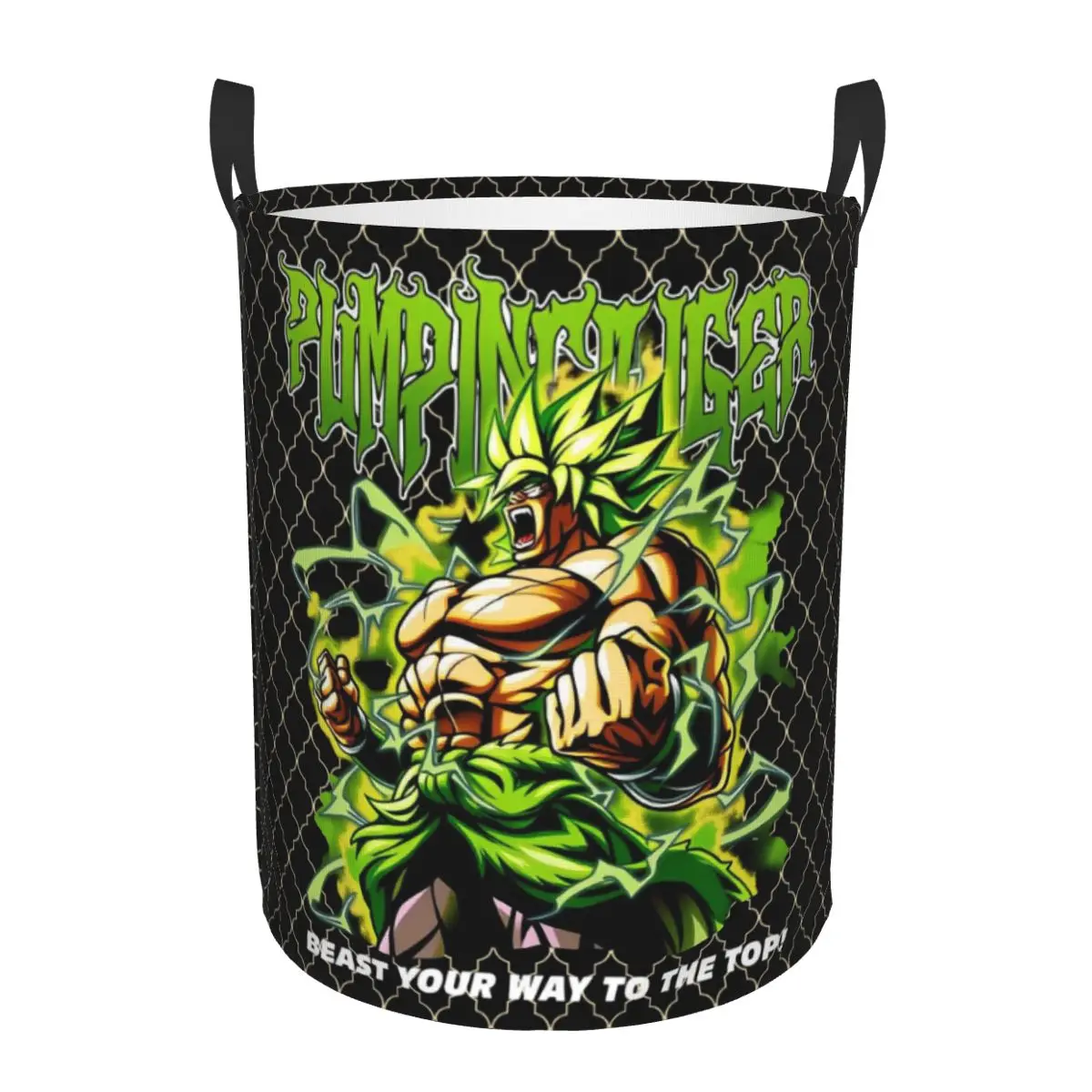 

Anime Broly D-Dragon B-Ball Laundry Basket Collapsible Clothing Hamper Bathroom Organizer Storage Bins