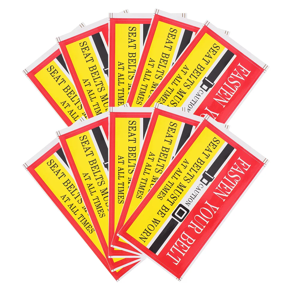 

60Pcs Safety Belt Reminder Stickers Ensure Passenger Safety Durable Adhesive Labels for Cars Buses Fasten Caution Decals