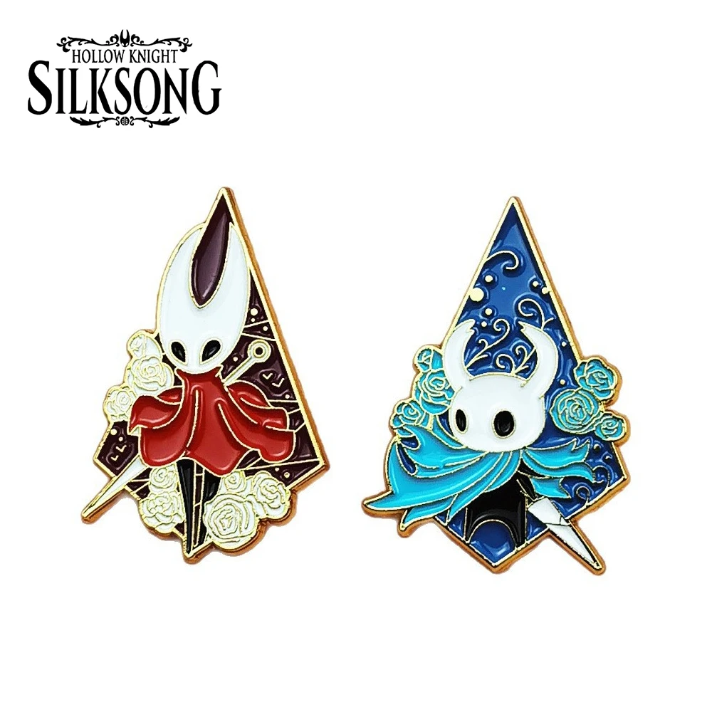 

Игра Hollow Knight: Silksong Cospaly, металлический значок, костюм, булавки для лацканов, мультяшная фигурка, броши, украшение для сумки, ювелирные аксессуары