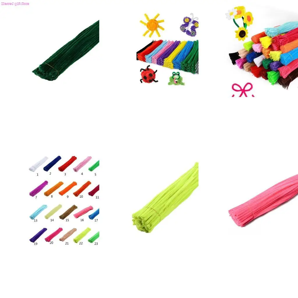 

D0JC Очистители синели Очистители труб DIY Художественные и поделочные проекты Детские нечеткие палочки Поделки для очень для