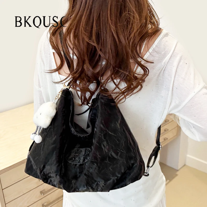 Large Capacity Tote Backpacks Fashion Wrinkled Printing Leather Shoulder Bag/ Handbag/ Crossbody Bags 4in1 Women's Tote Backpack