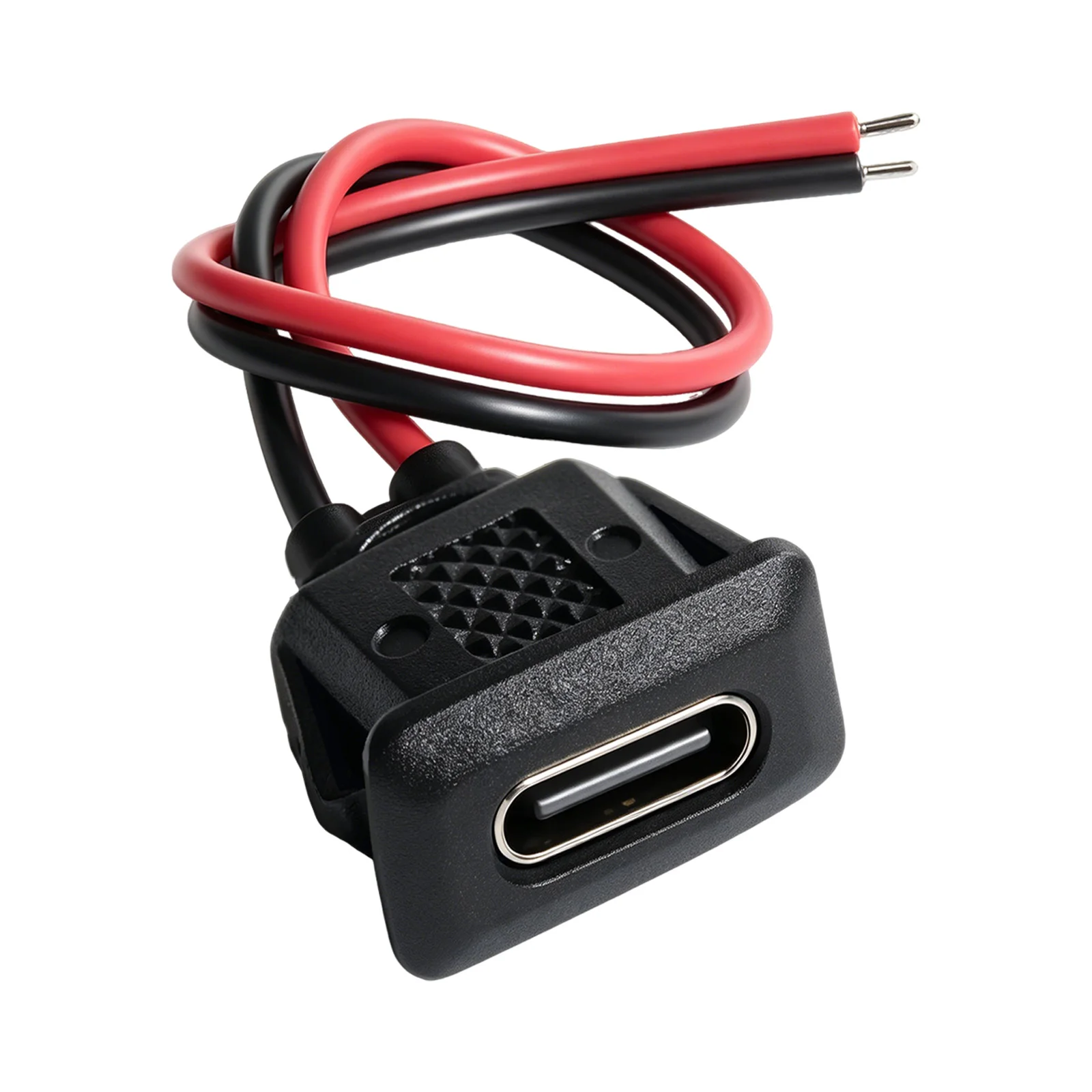 20 peças chassi fêmea tipo c 2 pinos tipo c conector de soquete fêmea à prova d'água porta de carregamento fêmea com fivela de cartão 3a USB-C