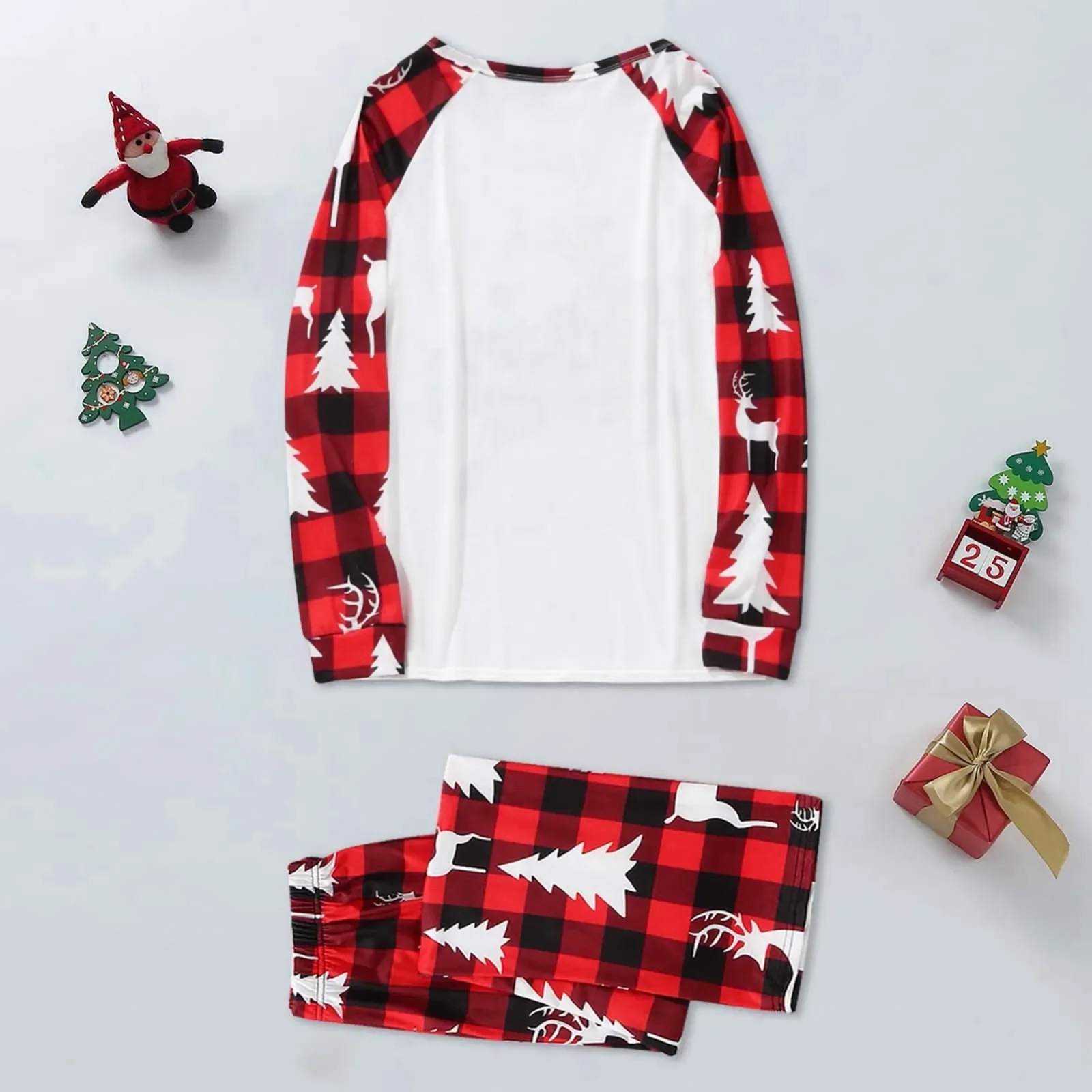 Family Christmas 2024 Matching Pajamas Letter Pattern Full Sleeve Outfits Mom Dad Kids Clothing Set Soft Cute Pyjamas Xmas Sets