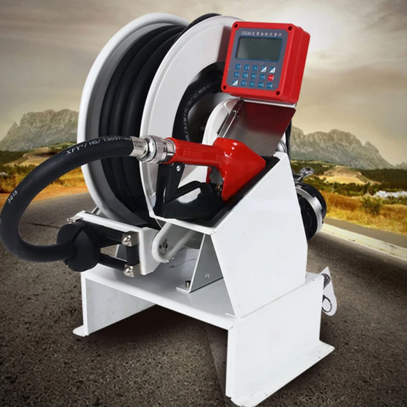 

DC Mini Fuel Dispenser Hose Reel / Diesel Hose Reel with OGM Flow Meter