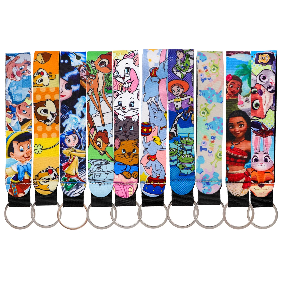 

Cute Animals Key Rings Cartoon Car Motorcycle Keychain Wrist Strap Anti-Lost Lanyard Fashion Accessories Gifts for Friends