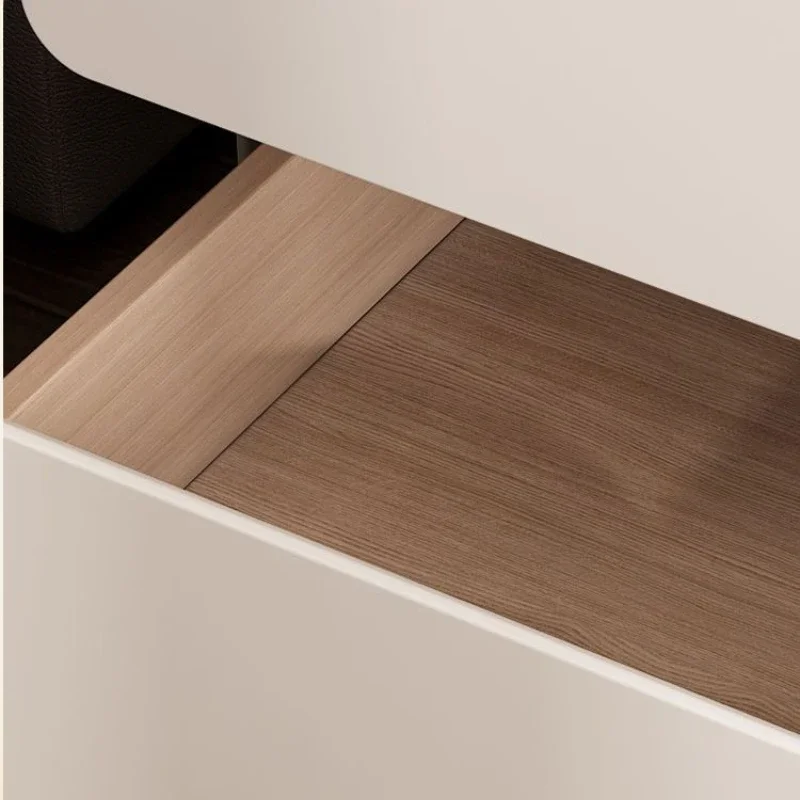 MELNordic-Table de chevet moderne et minimaliste blanche, rangement solide, meubles de maison simples