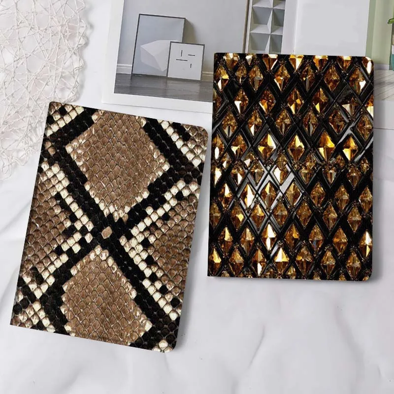 

Чехол для планшета с рисунком змеиной кожи для Samsung Tab Galaxy S6 S11 A A7 A8 A9 A11 10.1 10.4 10.5 Plus Lite, подарок