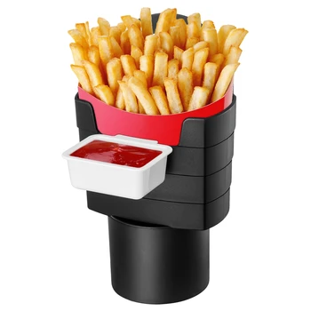Auto-accessoires Frituurhouder met montage Houdt frietchips, ketchup, saus en meer