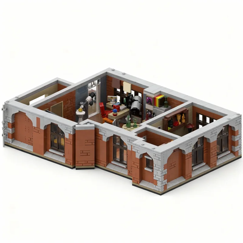 1476PCS MOC Street View Prime Time Building Raj S Apartment Model Custom Building Blocks DIY Assembly Display Decor Gift Home