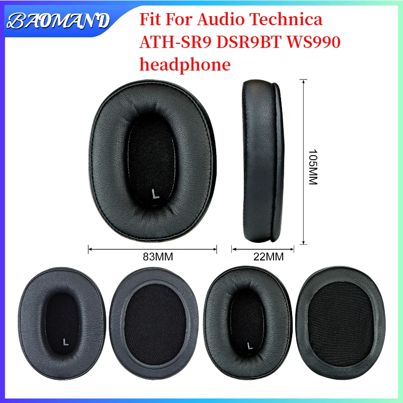 

Ear Pads for Audio Technica ATH-SR9 DSR9BT WS990 Headphones replacement headband cushion Earpads headset Gamer Leather case