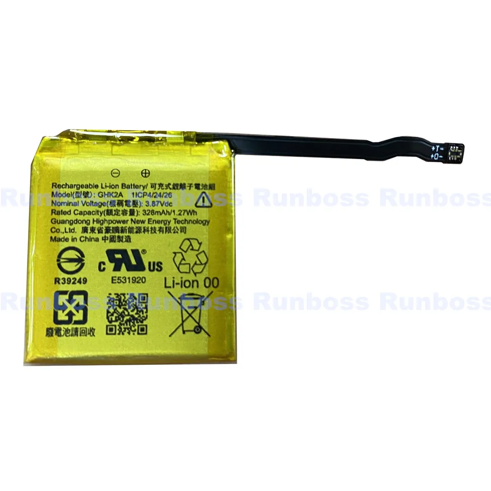 GHK2A 328mAh Battery Foe Google Pixel Watch2 Watch 2 Smart Watch Fitbit GHK2A