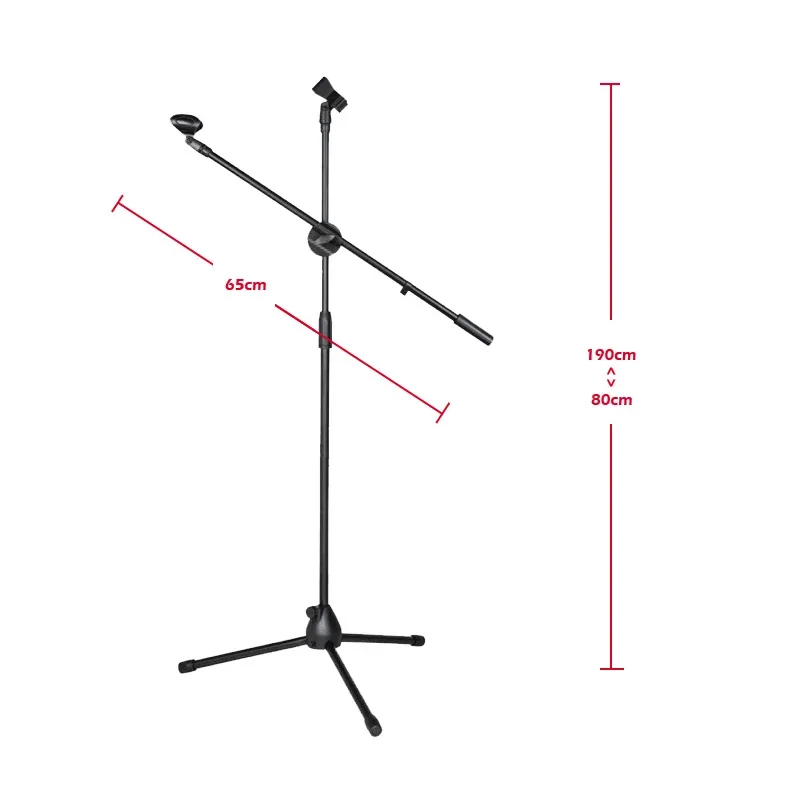 Металлическая напольная подставка TENWISH, регулируемая стойка для микрофона, штатив, держатель для микрофона для прямой трансляции