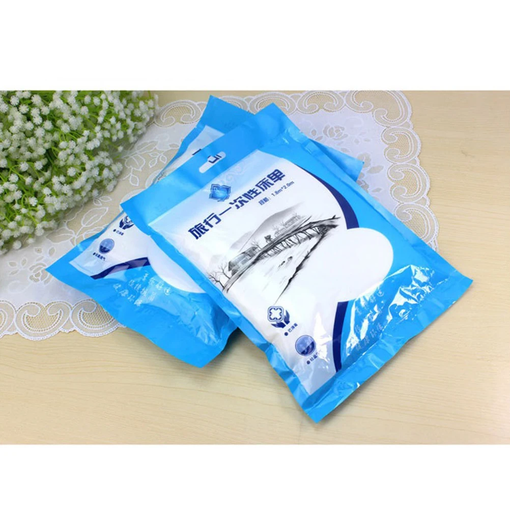 

2pcs Disposable Bed Sheet Non-woven Travel Size Lightweight Portable Salon SPA Massage Hotel Hygienic Clean Twin