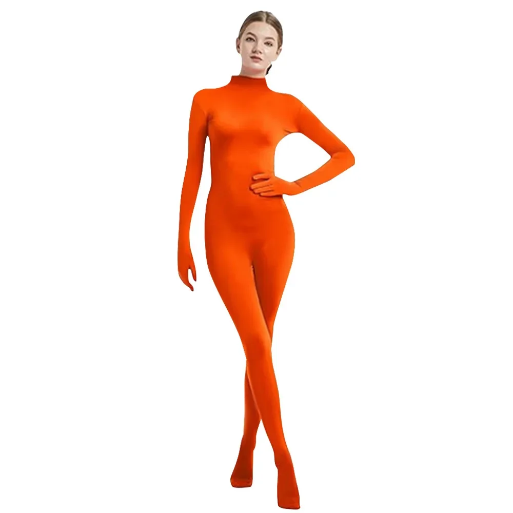 Volwassen Full Body Zentai Pak kinderen dame Spandex Tweede Huid Strakke Pakken Halloween Party Cosplay Kostuum Effen Kleur