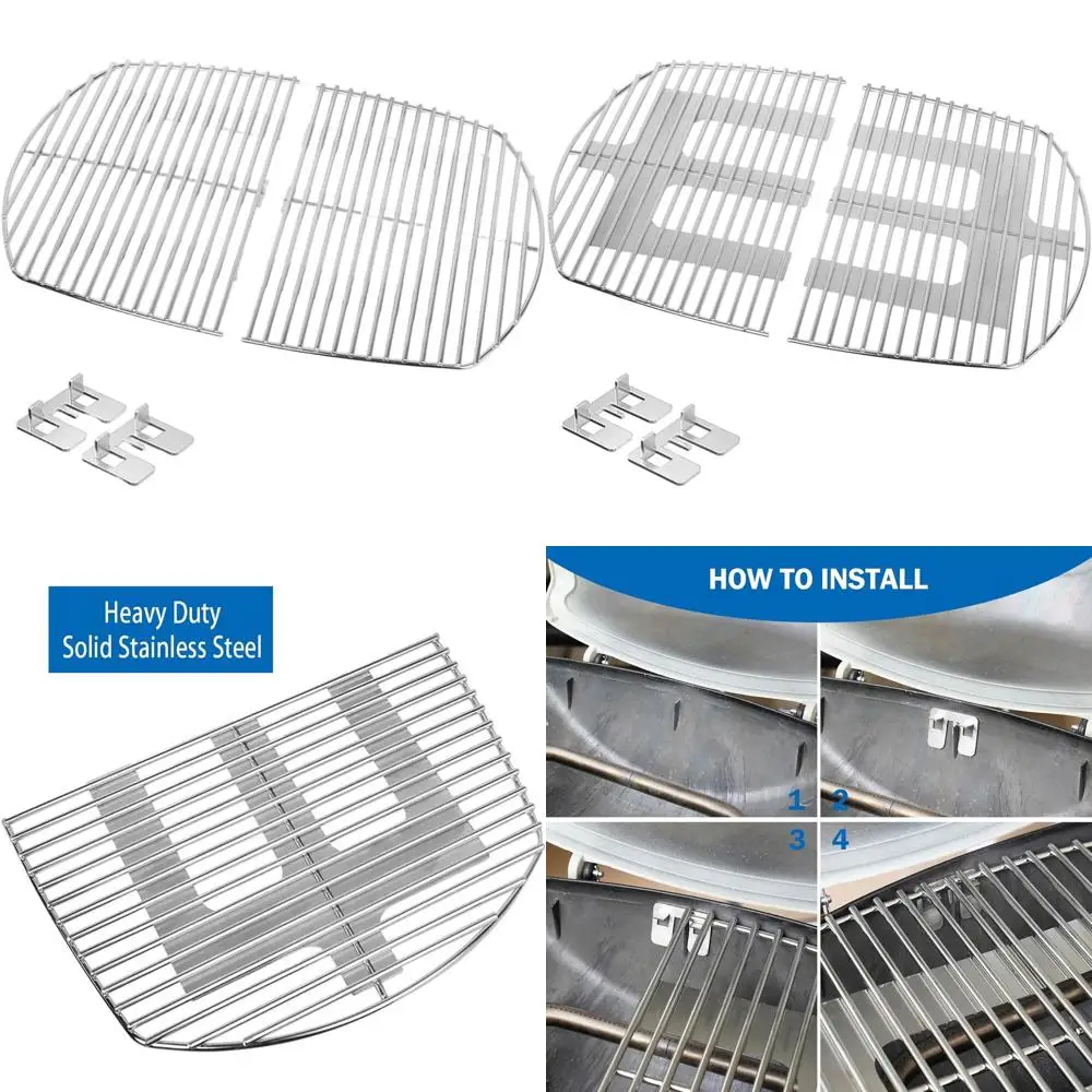 

Stainless Steel Grill Cooking Grates for Gas Grills, Replacement Parts for Q Series Grills