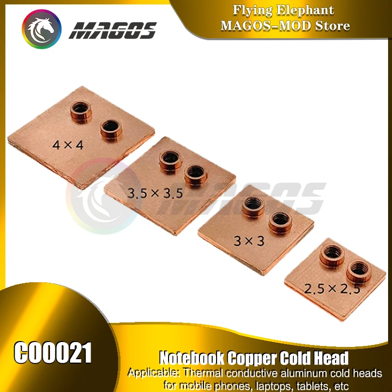 Red Copper Ultra-Slim 3mm Water-Cooled Block for Mobile Phone/Laptop Liquid Cooler Thermal Sinking Watercooler Radiator