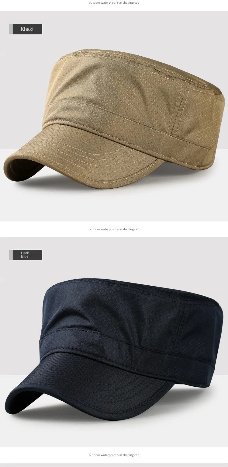 Atmungsaktive Mesh-Kappen für Männer und Frauen, Kadettenmütze, Flacher Schirm für Große Köpfe Schnell Trocknende Mütze Übergröße 56-59cm, 60-65cm – Detail 8
