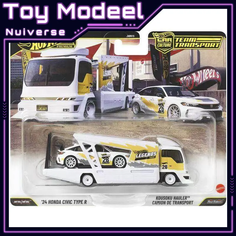 

Hot Wheels 2026 Gold Label Car Culture Legend Tour JMN15 Rubber Tires Honda Civic Transporter 1:64 Diecast Allo Car Perfect Gift